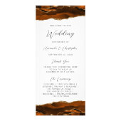 Budget Agate Burnt Orange Wedding Programm (Vorne)