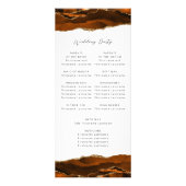 Budget Agate Burnt Orange Wedding Programm (Hinten)