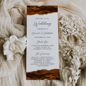 Budget Agate Burnt Orange Wedding Programm