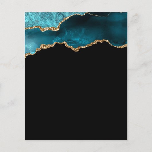 Budget Agate Geode Aquamarin Bridal Dusche Einladu (Rückseite)