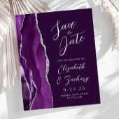 Budget Agate Lila Silver Plum Save the Date