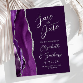 Budget Agate Lila Silver Plum Save the Date