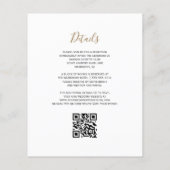 Budget Agate Marble Black Gold QR Code Hochzeit (Rückseite)