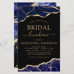 Budget Agate Navy Blue Brautparty Luncheon