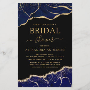 Budget Agate Navy Blue Gold Brautparty