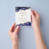 Budget Agate Navy Blue Gold Brautparty Flyer (Gruppe)