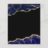 Budget Agate Navy Blue Gold Brunch & Bubbly Flyer (Hinten)