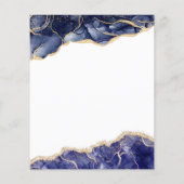 Budget Agate Navy Blue Gold Brunch & Bubbly Flyer (Hinten)