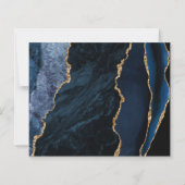 Budget Agate Navy Blue Gold Save the Date (Rückseite)