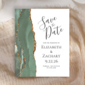 Budget Agate Sage Green Gold Save the Date