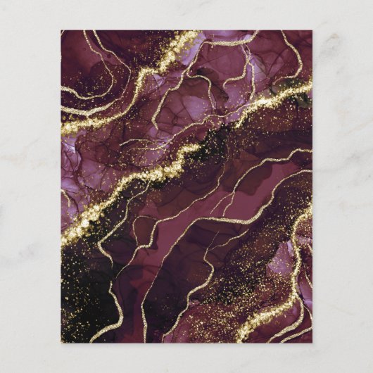 Budget Agate Sweet 16 Birthday Burgundy Gold Flyer (Hinten)