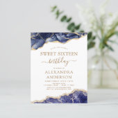 Budget Agate Sweet 16 Navy Blue Gold (Stehend Vorderseite)