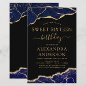 Budget Agate Sweet 16 Navy Blue Gold (Vorne/Hinten)