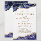 Budget Agate Sweet 16 Navy Blue Gold (Vorne/Hinten)