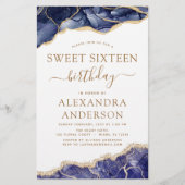 Budget Agate Sweet 16 Navy Blue Gold (Vorderseite)