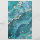 Budget Agate Turquoise Aquamarin Gold Hochzeit (Rückseite)