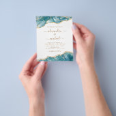 Budget Agate Turquoise Aquamarin Gold Hochzeit Flyer (Gruppe)
