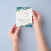 Budget Agate Turquoise Birthday Party Aquamarin Go Flyer (Gruppe)