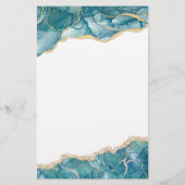 Budget Agate Turquoise Brautparty Aquamarin Gold (Rückseite)