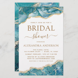 Budget Agate Turquoise Brautparty Aquamarin Gold