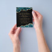 Budget Agate Turquoise Quinceañera Aquamarin Gold Flyer (Gruppe)