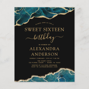 Budget Agate Turquoise Sweet 16 Aquamarin Gold Flyer
