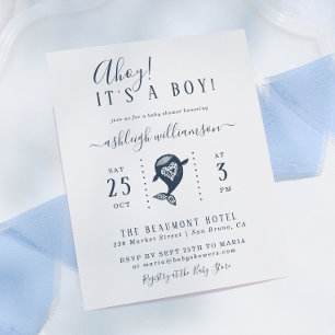 Budget Ahoy! Babydusche für Nautische Whale