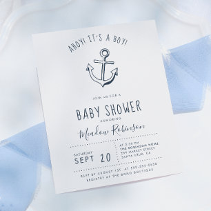 Budget Ahoy! Es ist ein Junge! Maritime Babyparty