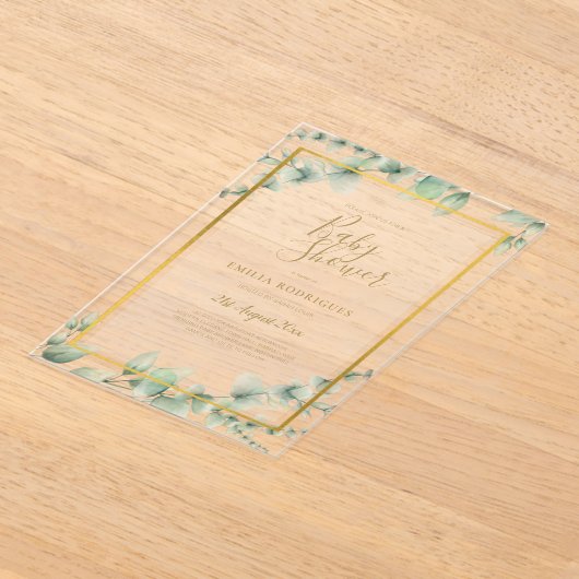 BUDGET - Akryllische oder Mattierte Babydusche - B Acryleinladungen (Ablage )