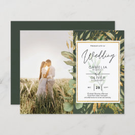 Budget All-in1 FOTO Greenery Wedding RSVP QR CODE
