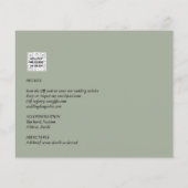 Budget All-in1 FOTO Greenery Wedding RSVP QR CODE Flyer (Hinten)