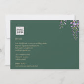Budget All-in1 FOTO Wedding Wisteria QR Code INV Einladung (Rückseite)
