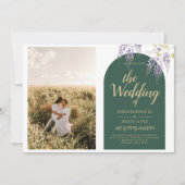 Budget All-in1 FOTO Wedding Wisteria QR Code INV Einladung (Vorderseite)