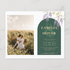 Budget All-in1 FOTO Wedding Wisteria QR Code INV Flyer