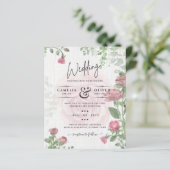 Budget All-in-1 Dusty Pink Roses Floral Wedding (Stehend Vorderseite)