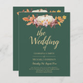 BUDGET All-in-1 Herbst Pumpkin Green Gold Wedding (Vorne/Hinten)