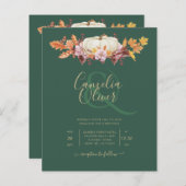 BUDGET All-in-1 Herbst Pumpkin Green Gold Wedding (Vorne/Hinten)