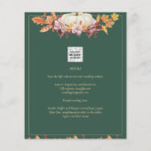 BUDGET All-in-1 Herbst Pumpkin Green Gold Wedding Flyer (Hinten)