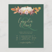 BUDGET All-in-1 Herbst Pumpkin Green Gold Wedding Flyer (Vorne)