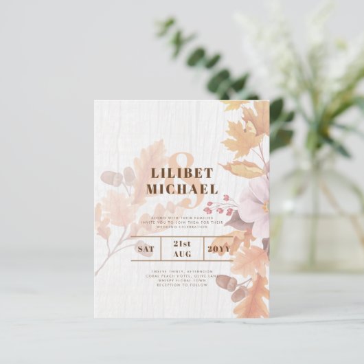 BUDGET All-in-1-Herbstlaub Terracotta Wedding (Stehend Vorderseite)