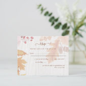 BUDGET All-in-1-Herbstlaub Terracotta Wedding Postkarte (Stehend Vorderseite)
