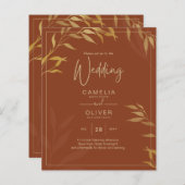 Budget All-in-1 Rustic Terracotta GOLD Wedding (Vorne/Hinten)
