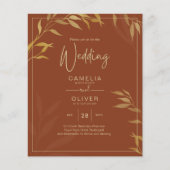 Budget All-in-1 Rustic Terracotta GOLD Wedding (Vorderseite)