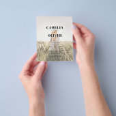 Budget All-in-1 Rustic Terracotta GOLD Wedding Flyer (Gruppe)