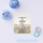 Budget All-in-1 Rustic Terracotta GOLD Wedding Flyer (Einzeln)