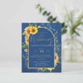 BUDGET All-in-1 Rustikale Sonnenblumen BLAU Hochze (Stehend Vorderseite)