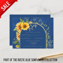BUDGET All-in-1 Rustikale Sonnenblumen BLAU Hochze