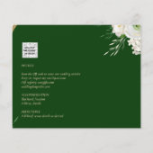 Budget All-in-1 White Roses Green Wedding QR Code Flyer (Hinten)