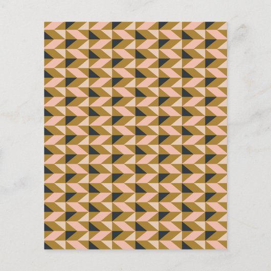 Budget All-in-One Art Deco Gold Hochzeit Einladung (Rückseite)