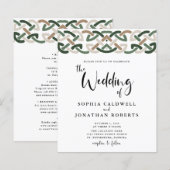 Budget All in One Celtic Knot Wedding Einladung (Vorne/Hinten)